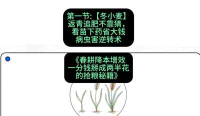 第一节：【冬小麦】返青追肥不靠猜，看苗下药省大钱